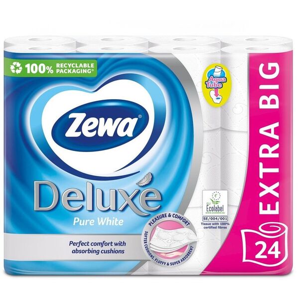 ΧΑΡΤΙ ΥΓΕΙΑΣ ZEWA DELUXE ΛΕΥΚΟ 3 ΣΤΡΩΣΕΩΝ 24 ΤΕΜ