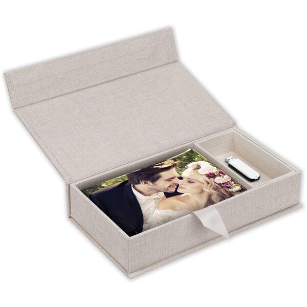 ZEP Κουτί USB Lodi D 23x12,5x5 Κουτί Λινό για Φωτογραφίες/USB BY546D