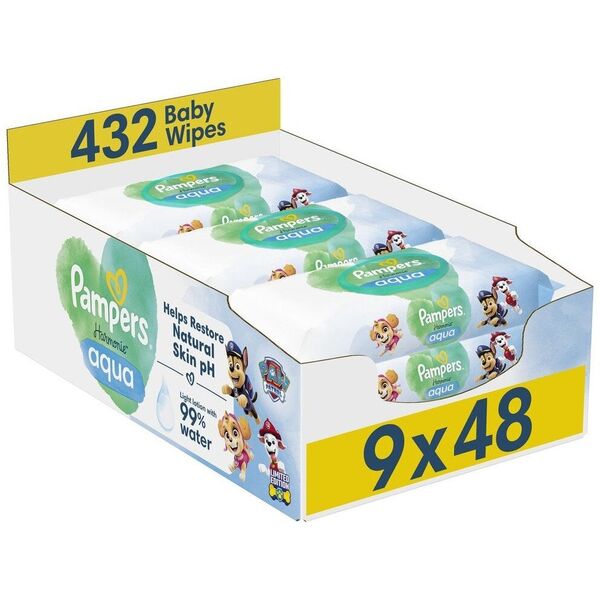 Pampers Harmonie Aqua Paw Patrol, 432ct