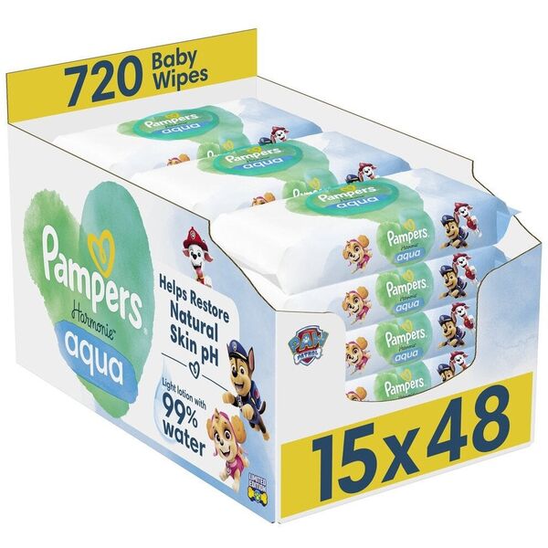 Pampers Harmonie Aqua Paw Patrol, 720ct