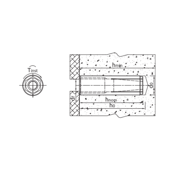 Rawlplug Tuleja rozprężna M10 z gwintem wewnętrznym - 50szt. - R-DCA-10-40