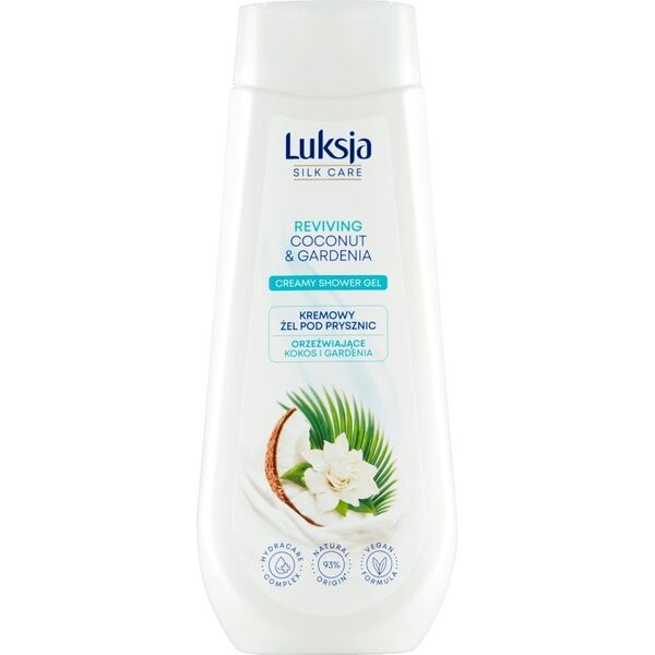 Luksja Luksja Silk Care Kremowy żel pod prysznic orzeźwiające kokos i gardenia 500 ml