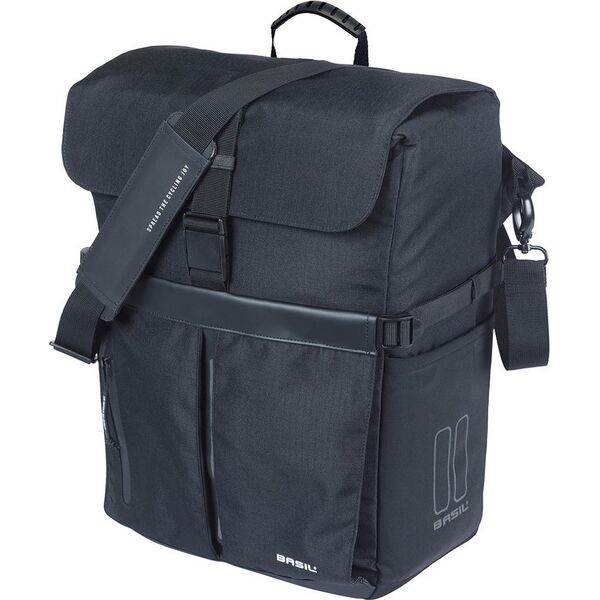 Torba BASIL MOVE COMMUTER BICYCLE BAG, MIK HOOKS, 15L, Wodoodporna, Black (NEW 2025)