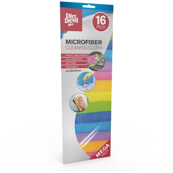 Ściereczki z mikrofibry Dirt Devil E7281 16 szt. 30 x 30 cm