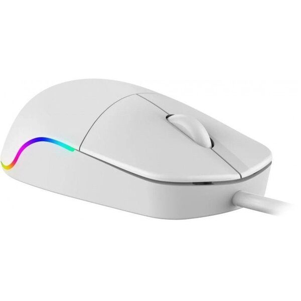 Mysz przewodowa AZORA MB-241 1200 DPI biała podświetlenie Defender