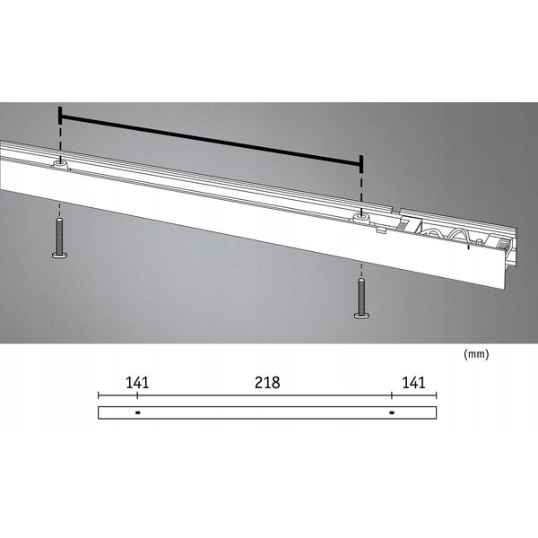 Φωτιστικό γραμμικού συστήματος LINION LED 8,5W 0,5m 3000K IP20 24V μαύρο RAL 9004 / αλουμίνιο
