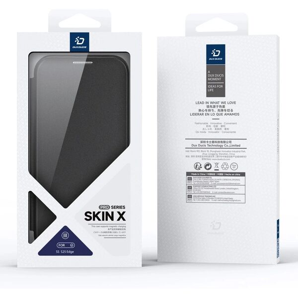 DUX DUCIS kabura SKIN X PRO kompatybilna z MagSafe do SAMSUNG S25 Edge czarna