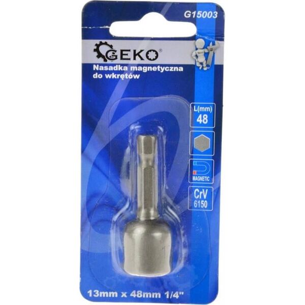 Geko NASADKA MAGNETYCZNA DO WKRĘTÓW 13MMX48MM 1/4"/TYP FARMER/ (200) G15003 GEKO
