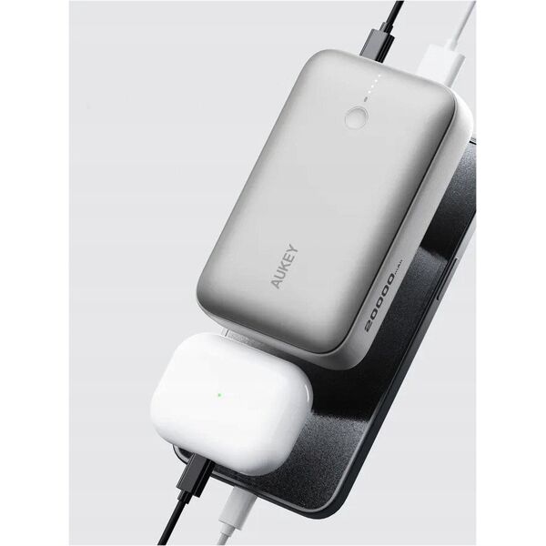 Φορητός φορτιστής Aukey Spark Mini 20000mAh 20W USB-C/USB-A λευκό