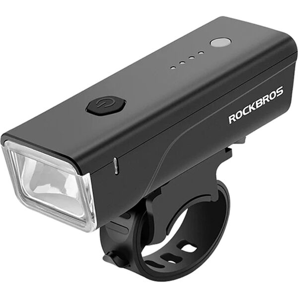 RockBros Lampka rowerowa przednia 260lm + kabel USB-C 4 tryby pracy