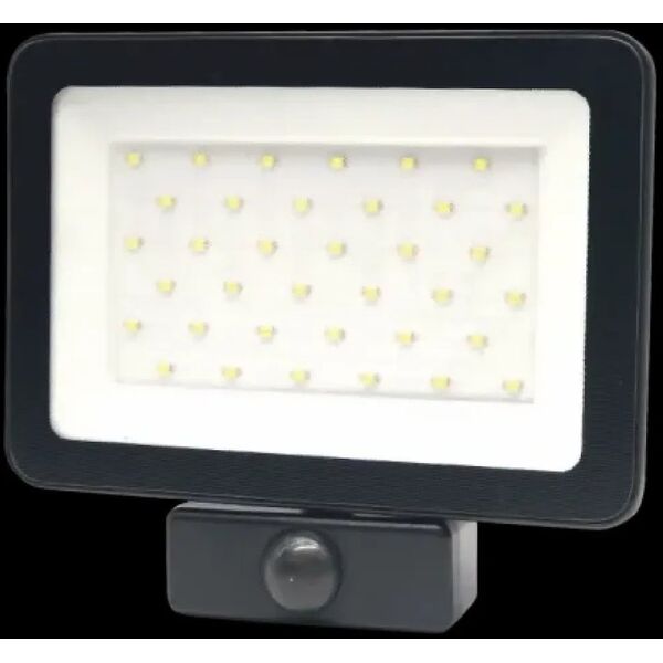 LED προβολέας TOPE TAMASENS, IP65, 30 W, 4000 K, 3600 lm, με αισθητήρα κίνησης, μαύρο.