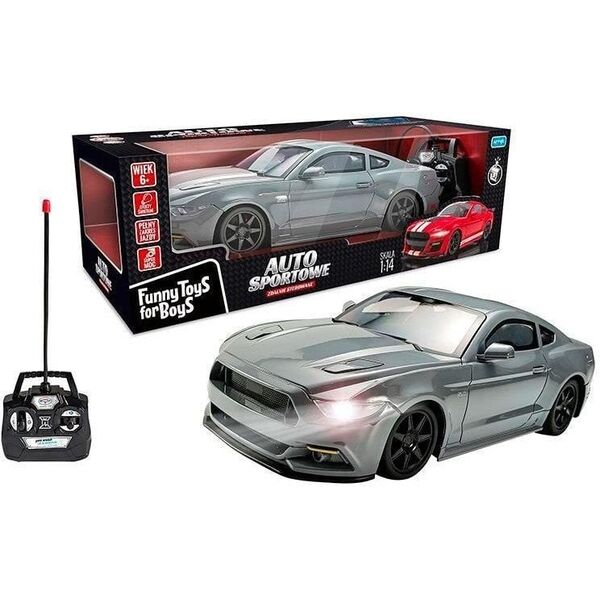 Auto sportowe zdalnie sterowane srebrne