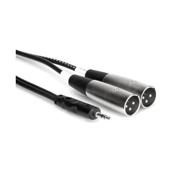 Kabel Hosa Jack 3.5mm - XLR x2 2m srebrny (CYX-402M)