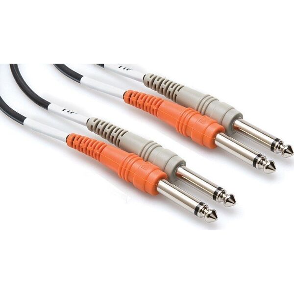 Kabel Hosa Jack 6.3mm x2 - Jack 6.3mm x2 3m czarny (CPP-203)