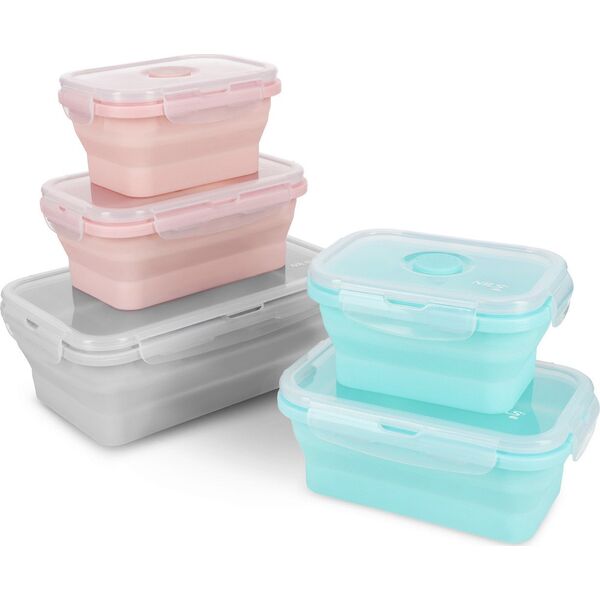 Δοχείο Φαγητού Lunchbox Πτυσσόμενο Ροζ 500 ml