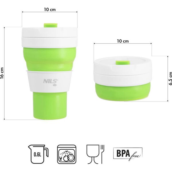 NILS NC4103 ΠΤΥΣΣΟΜΕΝΗ ΣΙΛΙΚΟΝΟΥΧΑ ΚΟΥΠΑ 600 ML ΑΝΟΙΧΤΟ ΠΡΑΣΙΝΟ