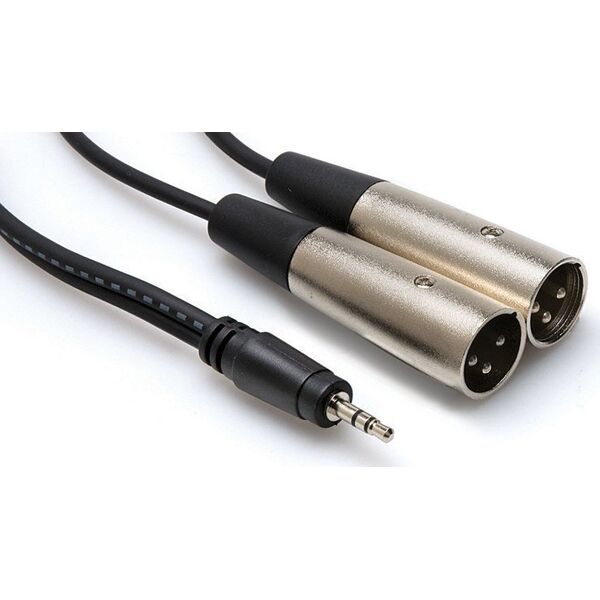 Kabel Hosa Jack 3.5mm - XLR x2 3m srebrny (CYX-403M)