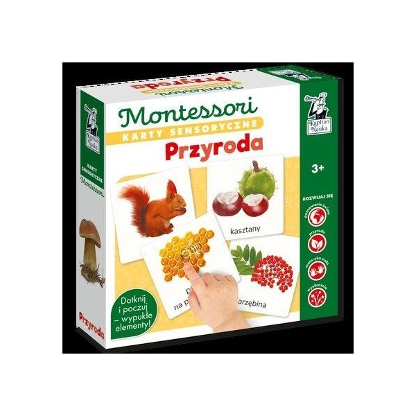 Edgard Karty sensoryczne Montessori Przyroda Kapitan Nauka