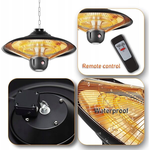 Geko Lampa – promiennik na podczerwień z pilotem 1500W (1)