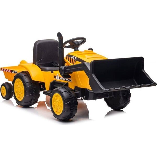 Lean Cars Traktor Na Akumulator Z Przyczepą S617 Żółty