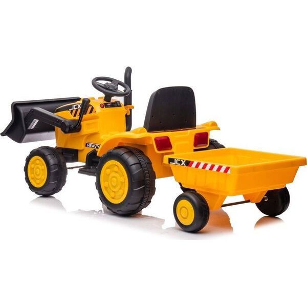 Lean Cars Traktor Na Akumulator Z Przyczepą S617 Żółty