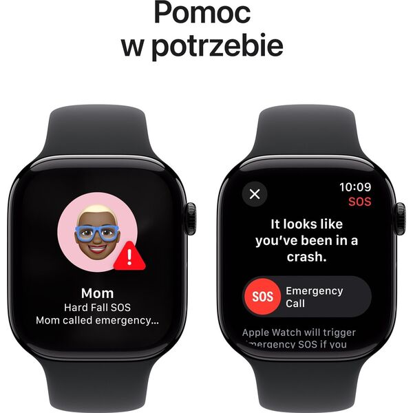 Smartwatch Apple Watch 10 GPS 42mm Jet Black Alu S/M Czarny (MWWE3)