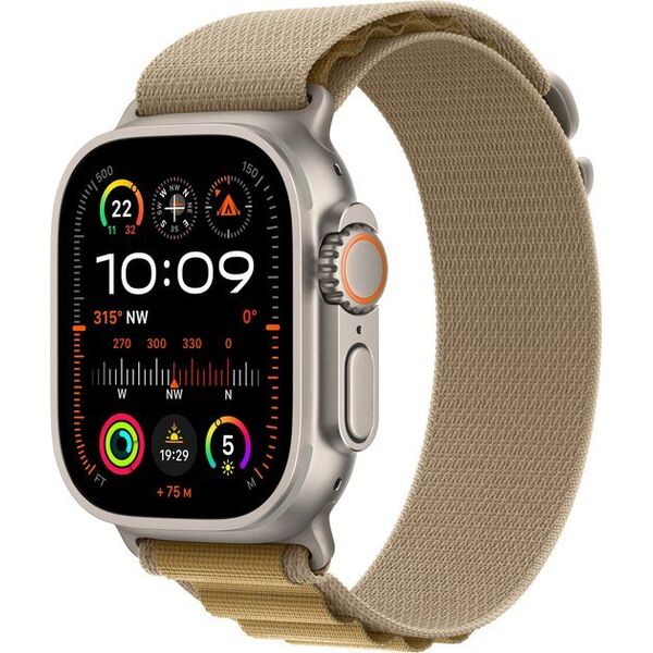 Smartwatch Apple Watch Ultra 2 GPS + Cellular 49mm Titanium Case Alpine Loop Medium Beżowy (MX4F3)