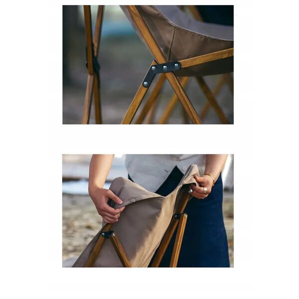 Πτυσσόμενη καρέκλα κάμπινγκ mw01 nh19y001-z-walnut NATUREHIKE