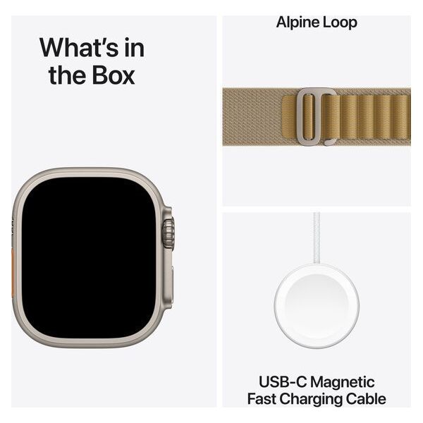 Smartwatch Apple Watch Ultra 2 GPS + Cellular 49mm Titanium Case Alpine Loop Large Beżowy  (MX4H3WB/A)