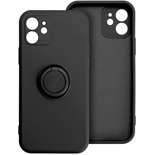 Θήκη SILICONE RING για XIAOMI Redmi Note 14 4G (GLOBAL - 164,84mm x 78,15mm x 8,16mm) μαύρο