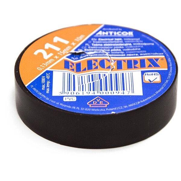 Ταινία μόνωσης PVC Anticor Electrix PE-2111004-0015010 15mmx0,13mmx10m καφέ