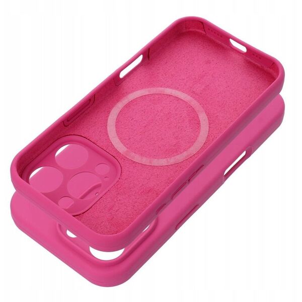 Θήκη SILICONE 2mm για IPHONE 15 Pro συμβατή με MagSafe ροζ