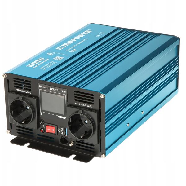 PRZETWORNICA NAPIĘCIA INV/12/1000/PS/S/B Bluetooth EUROPOWER