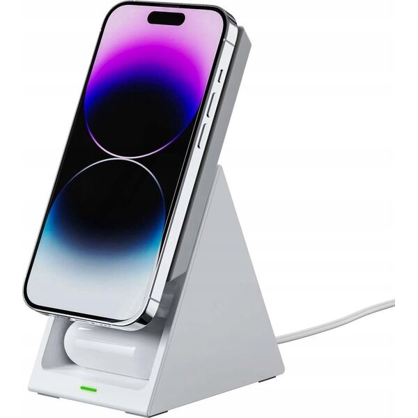 Ładowarka Choetech Stacja ładująca indukcyjna 3w1 Choetech T600 15W - biała