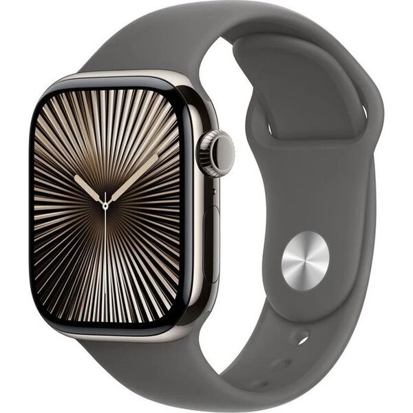 Smartwatch Apple Watch 10 GPS + Cellular 42mm Natural Titanium M/L Szary  (MWXE3QF/A)