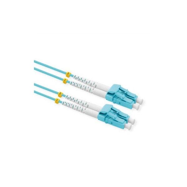 VALUE kabel światłowodowy 50/125m OM3, LC/LC, złącze Low-Loss, turkusowy, 15 m