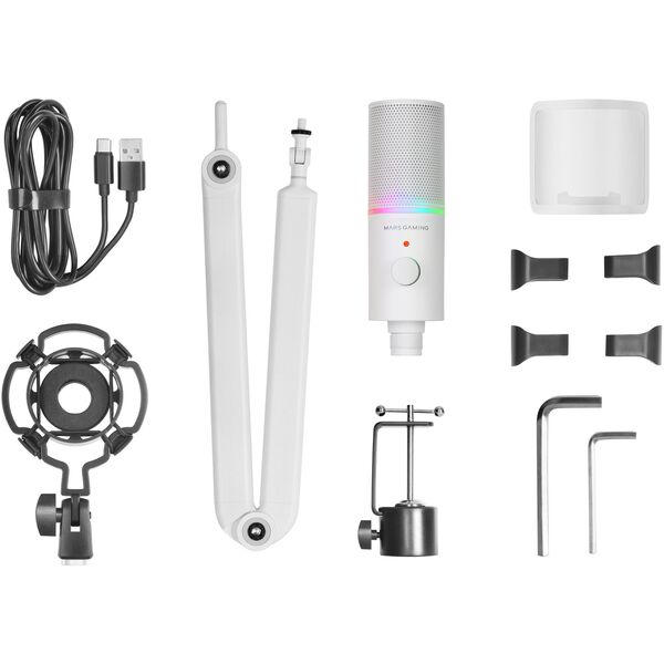 Mars Gaming MMIC Studio Microphone with arm USB-C / RGB