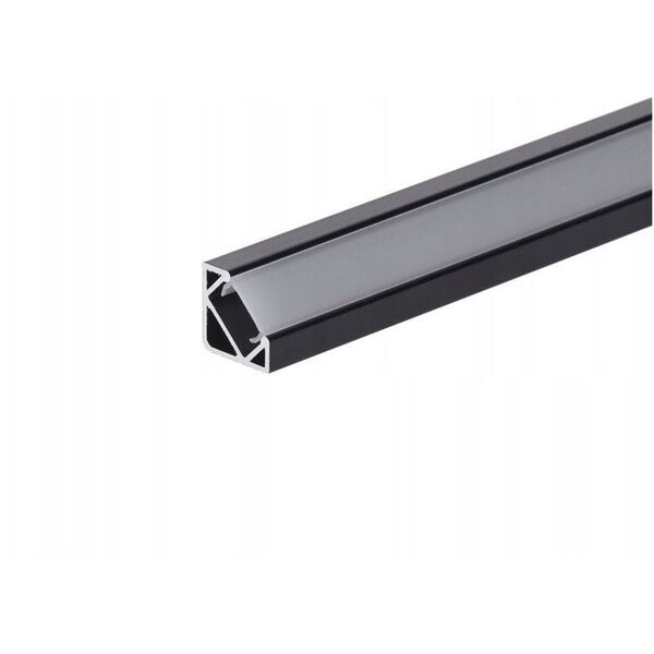 Προφίλ LED γωνίας Prescot C-BL2ML με γαλακτώδες κάλυμμα MLF 2m czarny