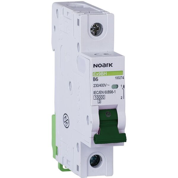 Διακόπτης υπερέντασης Noark 100274 10kA B 6A 1-πολικός IP20 230V γκρι