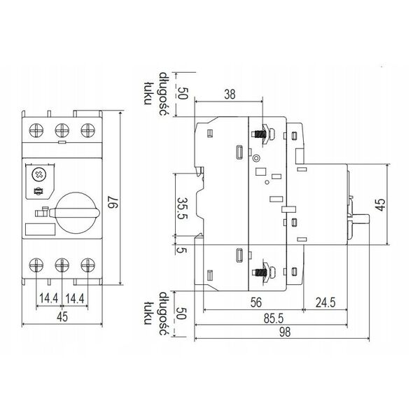 Διακόπτης κινητήρα Noark Ex9S32A 108098 0.4A 400-690V IP20