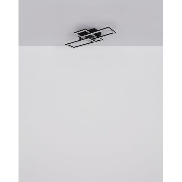 Globo Sapena 67328-24 πλαφονιέρα 24W LED 3000K 1800 lm μαύρο/διαφανές