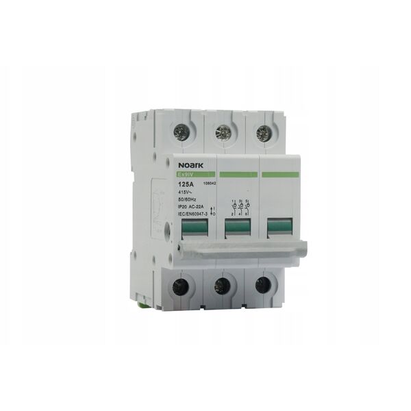 Διακόπτης απομόνωσης Noark Ex9IV 108040 3P 63A AC 400V γκρι