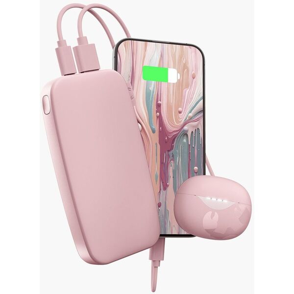 FRESH 'N REBEL 12000 MAH USB-C PD 20W PASTEL PINK