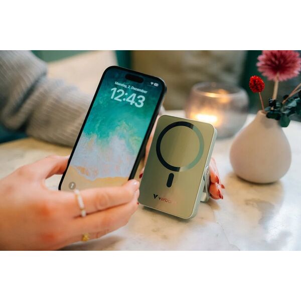 Verbatim, powerbank με ασύρματη φόρτιση, 5V, φόρτιση τηλεφώνου, 32259, 10 000mAh, Μαγνητική τοποθέτηση, πράσινη