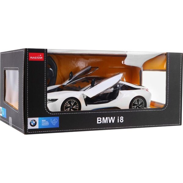 Rastar BMW i8 białe RASTAR model 1:14 Zdalnie sterowane auto + pilot 2,4 GHz
