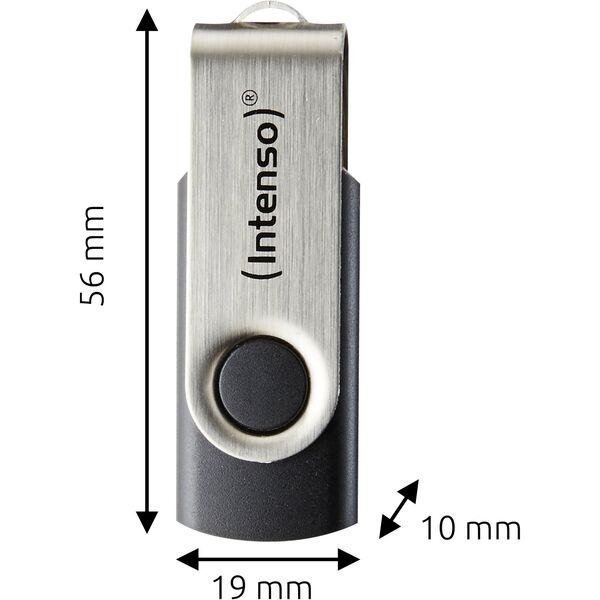 Στικάκι USB Intenso Office Line 64GB USB 3.2 GEN 1X1 ασημί