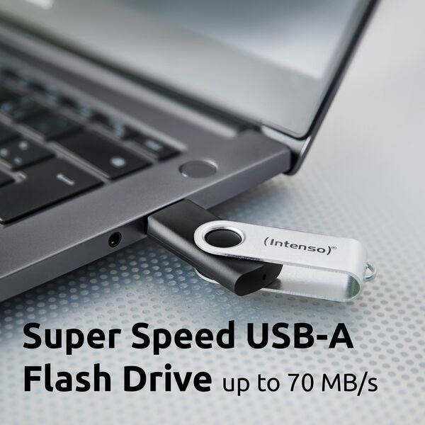 Στικάκι USB Intenso Office Line 64GB USB 3.2 GEN 1X1 ασημί
