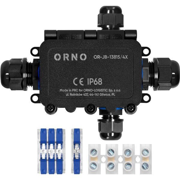 Κουτί επιφανειακής τοποθέτησης HD IP68, 0,5-6,0mm?, 2 διέλευσης M20, 2 διέλευσης M16, διάταξη X