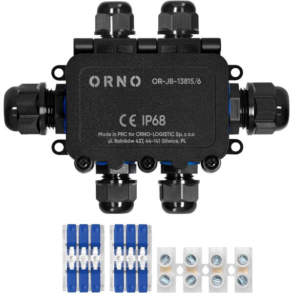 Κουτί επιφανειακής τοποθέτησης HD IP68, 0,5-6,0mm?, 2 δακτύλιοι M20, 4 δακτύλιοι M16