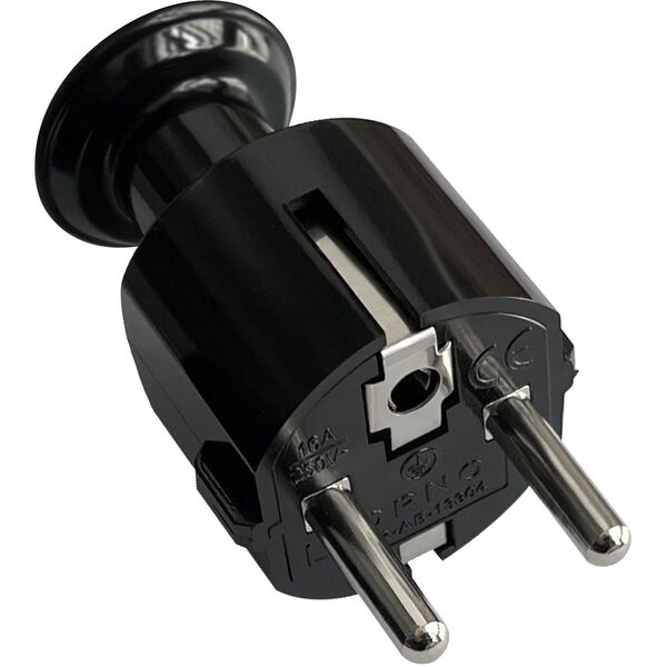 Απλός βύσμα Uni-Schuko 16A, 230V, μαύρο